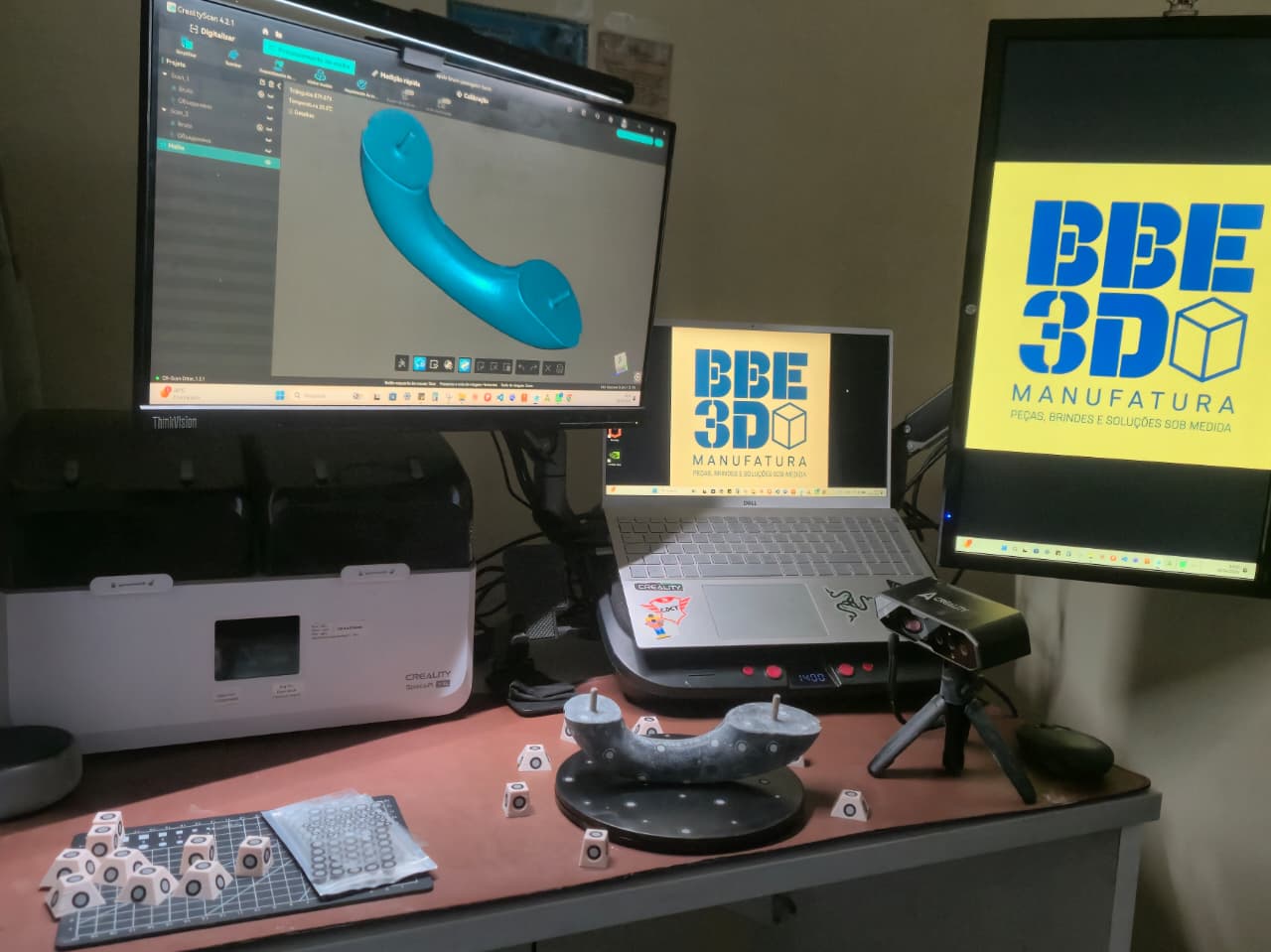 Scanner 3D em bancada